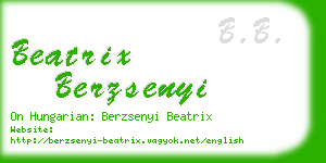 beatrix berzsenyi business card